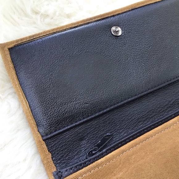 NWT Due Fratelli Genunie Leather Long Tri-fold Wallet Clutch Made in Canada - Picture 10 of 14
